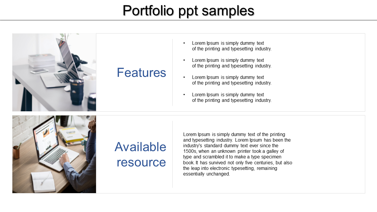 Free - Get Free Portfolio PPT Samples template and Google Slides